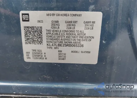 2024 Buick Envista Sport Touring Fwd z USA, uszkodzony, nr VIN KL47LBE25RB065336